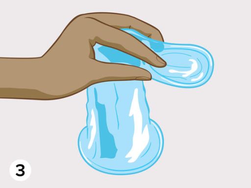 Female condom step3
